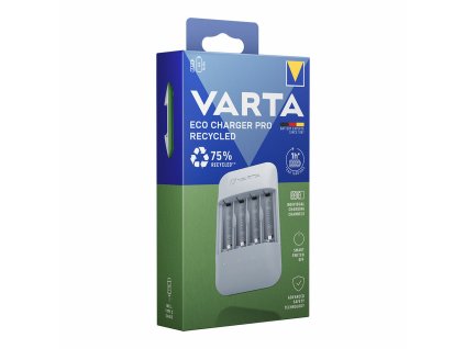 3304744 nabijacka baterii aa alebo aaa varta eco charger pro recycled biela kapacita 4 baterie 7 3 x 2 8 x 12 5 cm