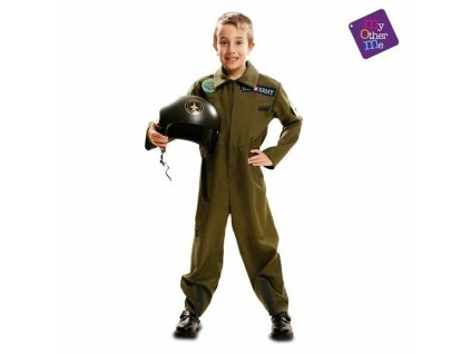 Kostým pre deti My Other Me Top Gun zelená (Veľkosť 10–12 rokov)