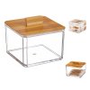 2907183 1 kozmeticky organizer na vatove tycinky ballete bambus transparentna prirodna 9 5 x 9 5 x 8 cm