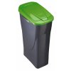 2947904 odpadkovy kos na recyklovanie mondex ecobin zelena s vrchnakom 25 l