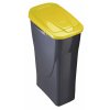 2947952 odpadkovy kos na recyklovanie mondex ecobin zlta s vrchnakom 25 l