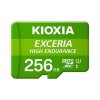 Paměťová karta Micro SD s adaptérem Kioxia Exceria High Endurance Třída 10 UHS-I U3 zelená (Kapacita 32 GB)