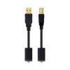 Kabel USB 2.0 A na USB B NANOCABLE 10.01.120 Černá (Rozměr 2 m)