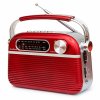 3000064 prenosne radio s bluetooth kooltech vintage cervena