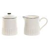 3001186 kanvicka na mlieko a cukornicka home esprit biela cierna porcelan 250 ml 12 x 7 7 x 8 3 cm 2 kusy