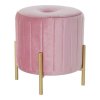 3003313 podlozka pod nohy dkd home decor kov velvet glam 45 x 45 x 42 cm