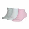Dětské sportovní ponožky Puma Kids Invisible Šedá Růžová Bílá (3 páry) (Velikost nohy 27-30)