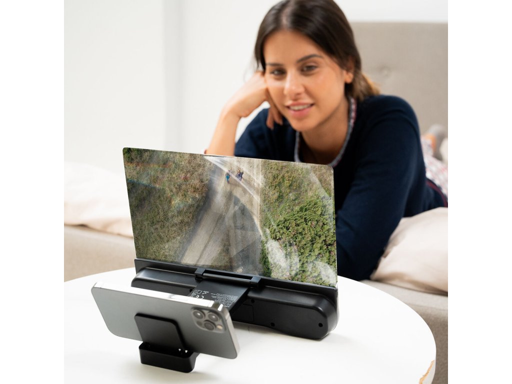 3135553 nabijatelny zvacsovac displeja mobilneho telefonu a bluetooth reproduktor 2 v 1 screenier innovagoods