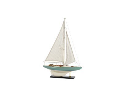 2880974 4 dekoracia dkd home decor plachetnica biela zelena 42 x 9 x 62 cm