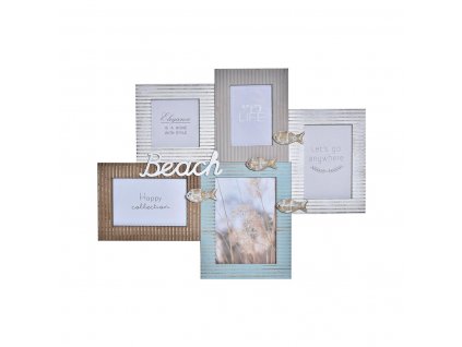 2766206 3 fotoramcek na 5 fotografii dkd home decor beach ryby drevo 51 x 2 x 40 5 cm