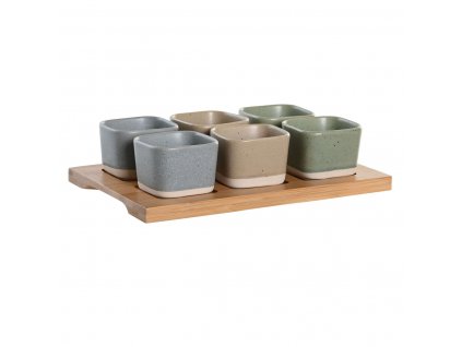 2790217 3 servirovacia sada misiek s podnosom dkd home decor skandinavsky porcelan bambus viacfarebna 21 6 x 15 cm