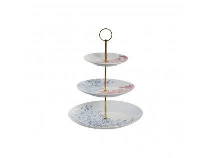 2922972 2 misa na ovocie 3 poschodova dkd home decor morske koraly porcelan kov modra fuchsiova biela 27 x 27 x 34 cm