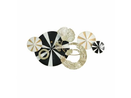 2951852 dekoracia na stenu dkd home decor moderny kov cierna zlata 91 x 8 3 x 49 5 cm
