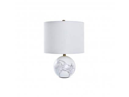 3055550 stolna lampa dkd home decor moderny polyester kov mramorove biela zlata 220 v 50 w 36 x 36 x 52 cm