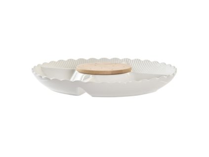 3119797 tacka na chutovky dkd home decor 25 5 x 25 5 x 3 cm prirodna porcelan biela
