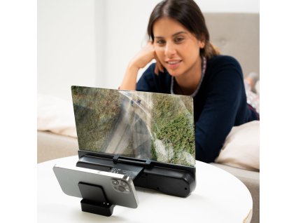 3135553 nabijatelny zvacsovac displeja mobilneho telefonu a bluetooth reproduktor 2 v 1 screenier innovagoods