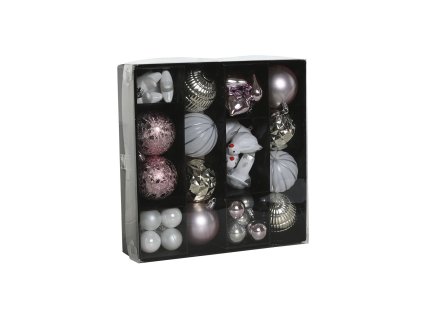 3159715 vianocne ozdoby home esprit pvc ruzova 40 ks 25 x 25 x 6 cm