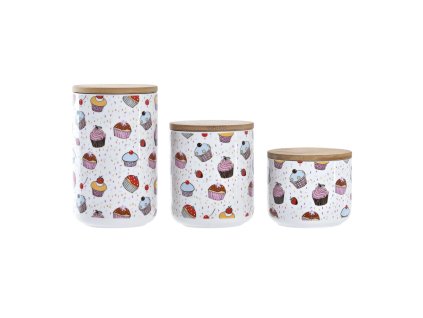 3177451 sada 3 doz na potraviny dkd home decor cupcake bambus kamenina prirodna biela viacfarebna