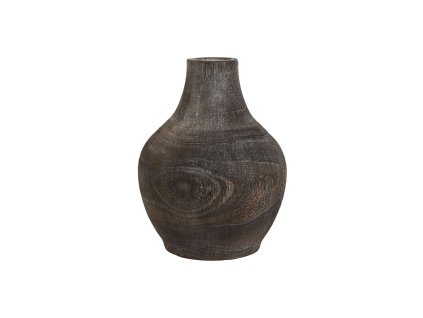 3201259 vaza home esprit tmavo siva drevo z paulonie kolonialny styl starozitny povrch 16 x 16 x 24 cm