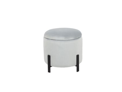 3212305 podlozka pod nohy dkd home decor kov polyester siva 42 x 42 x 42 cm