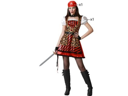 Vörös kalóz felnőtt jelmez (Méret XL)