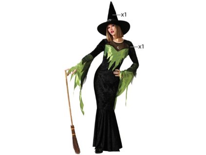 Jelmez felnőtteknek zöld Striga Children (Méret XL)