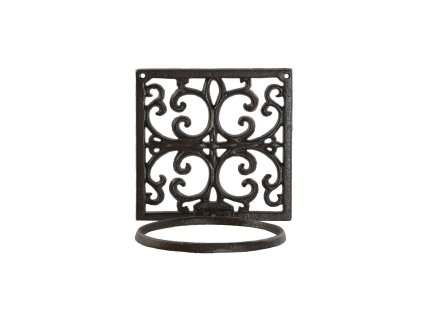 3244111 nastenny drziak na kvetinac home esprit zelezo tmavo hneda 18 x 17 5 x 18 cm