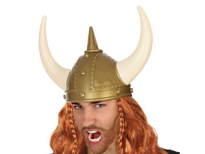 3244162 prilba ku kostymu viking zlata parohy