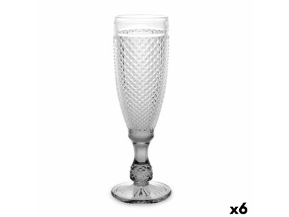 3249535 sada poharov na sampanske vivalto diamant smoke sklo transparentna antracitova 185 ml 6 ks