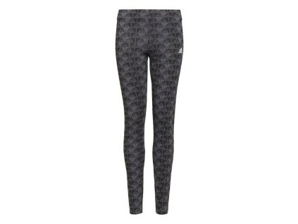 Lány elasztikus leggings Adidas Essentials Logo szürke (Méret 3-4 év)