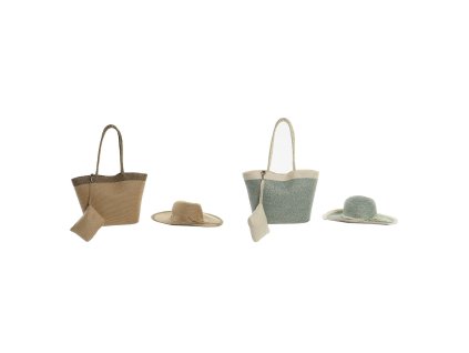 3270889 plazova taska dkd home decor bezova gastanova polyester matova vlakna 43 x 10 x 28 cm 2 kusov