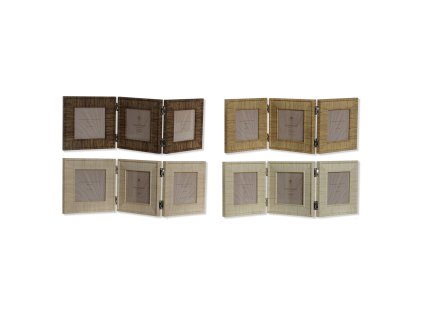 3271816 skladaci fotoramik home esprit 47 x 2 x 16 cm 4 kusov gastanova bezova prirodna sklo polystyren
