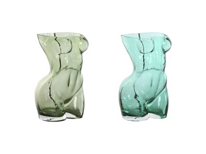3271675 vaza home esprit modra zelena sklo 18 x 17 x 28 cm 2 kusy