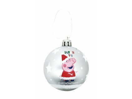3272362 vianocne gule peppa pig cosy corner plast striebrista 6 cm 10 ks