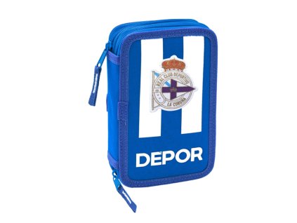 3274123 dvojity peracnik plumier r c deportivo de la coru a modra biela 28 ks