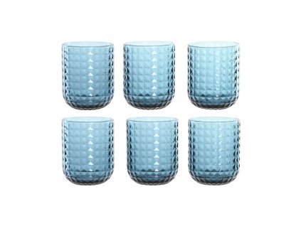 3278572 sada poharov home esprit sklo modra 275 ml 6 kusov