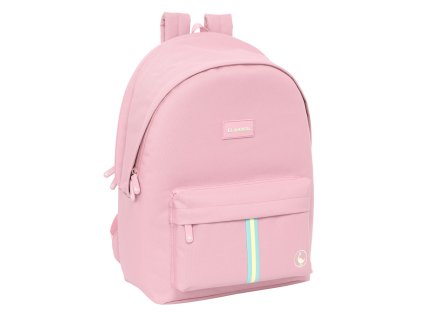 3279118 skolsky batoh s usb vystupom a s priehradkami na notebook a tablet el ganso basics ruzova 31 x 44 x 18 cm