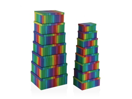 3286642 sada stohovatelnych organizacnych krabic versa duhova karton 15 ks 43 x 35 x 16 5 cm
