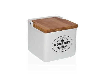 3287017 solnicka s vrchnakom versa gourmet keramicky dolomite biela 12 2 x 11 5 x 12 2 cm