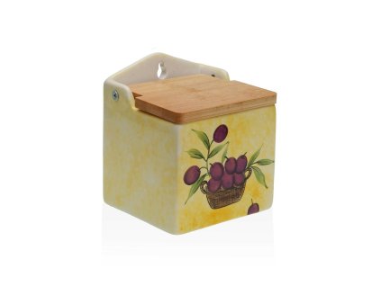 3287068 solnicka s vrchnakom versa oliva keramicky bambus dolomite 10 x 12 5 x 11 cm