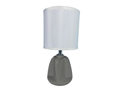 3285901 stolna lampa versa adam keramicky textil siva 13 x 29 x 10 5 cm