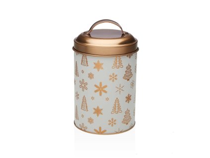 3287161 vianocna doza versa kov zlata biela 18 cm