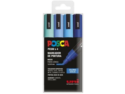 3293545 fixky pre akykolvek povrch drevo textil karton kov keramika plast posca pc 5m modre farby 4 ks