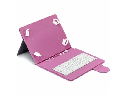 3295816 puzdro na tablet a bluetooth klavesnica maillon technologique mtkeyusbpink ruzova spanielska qwerty