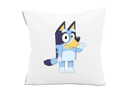 3304594 detsky dekoracny vankus bluey 3d polyester biela 30 x 30 cm