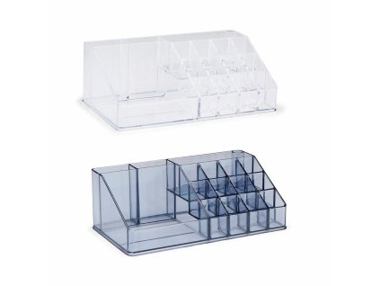 3305539 kozmeticky organizer touch of beauty akryl nahodna farba transparentna 17 priehradok 1 ks 22 5 x 12 5 x 8 cm