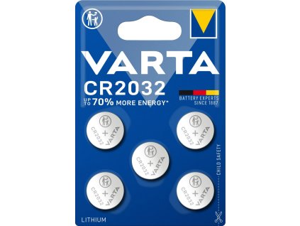 3301786 litiove gombikove baterie cr2032 varta 3 v 5 ks