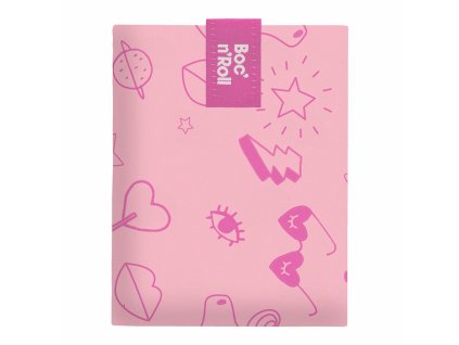 3299785 vrecko na desiatu roll eat boc n roll essential paint unicorn opakovane pouzitelne ruzova 11 x 15 cm