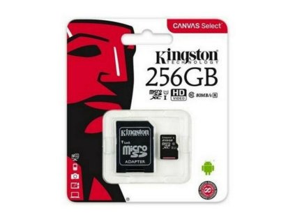 Pamäťová karta Micro SD s adaptérom Kingston SDCS2 100 MB/s (Kapacita 256 GB)