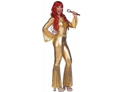 Kostým pre dospelých My Other Me Dáma Disco Zlatá (Veľkosť M/L)